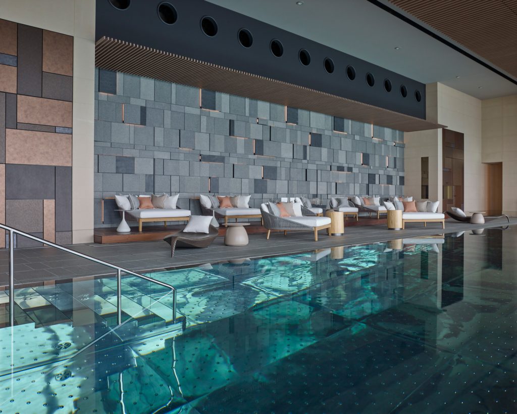 The vitality pool at the spa in Four Seasons Tokyo at Otemachi