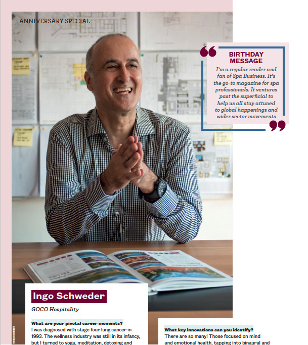 Ingo Schweder in Spa Business Magazine 20 Years Special Q3 2023